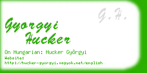 gyorgyi hucker business card